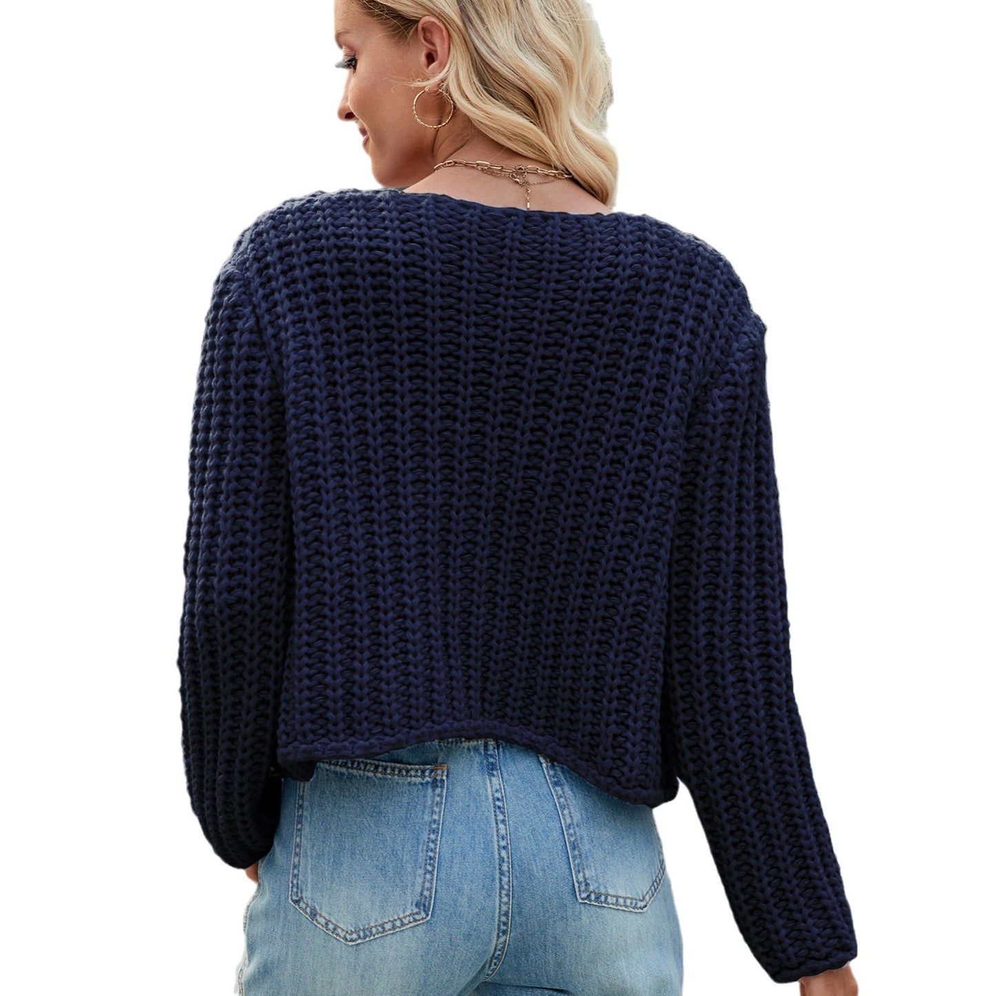 Women's Color Thick Needle Loose Soft Glutinous Idle Style Knitted Sweaters
