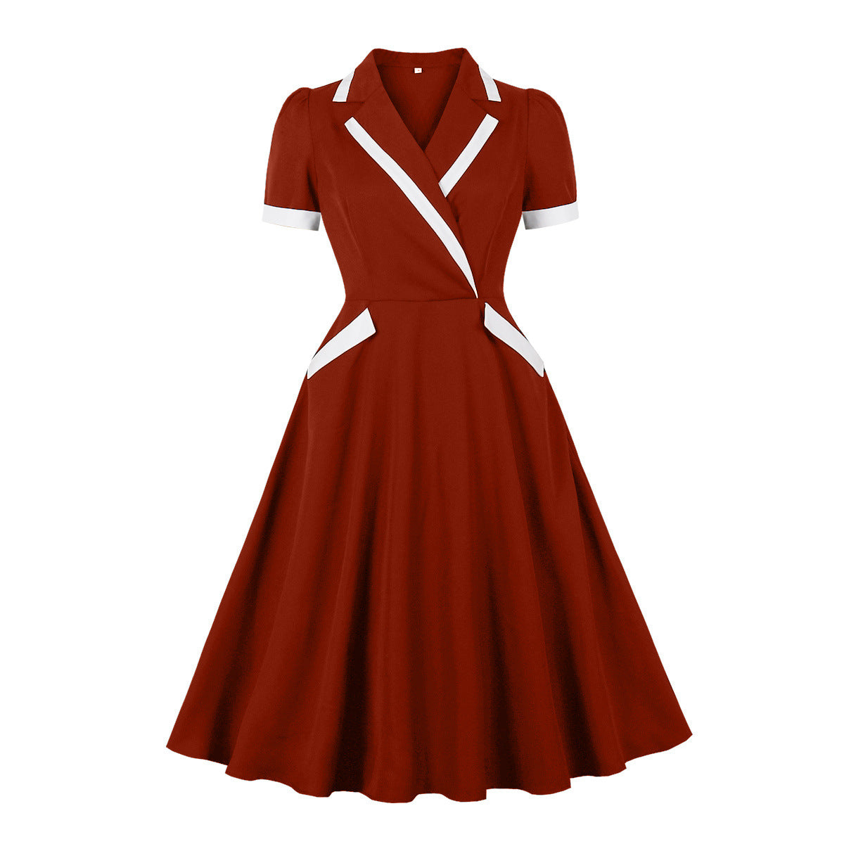 Women's Color Retro Temperament Business Dress With Dresses