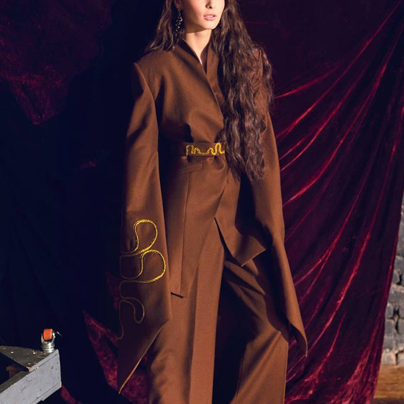 Women's Commute Style Fashion Small Autumn Slim Fit Long Blazers