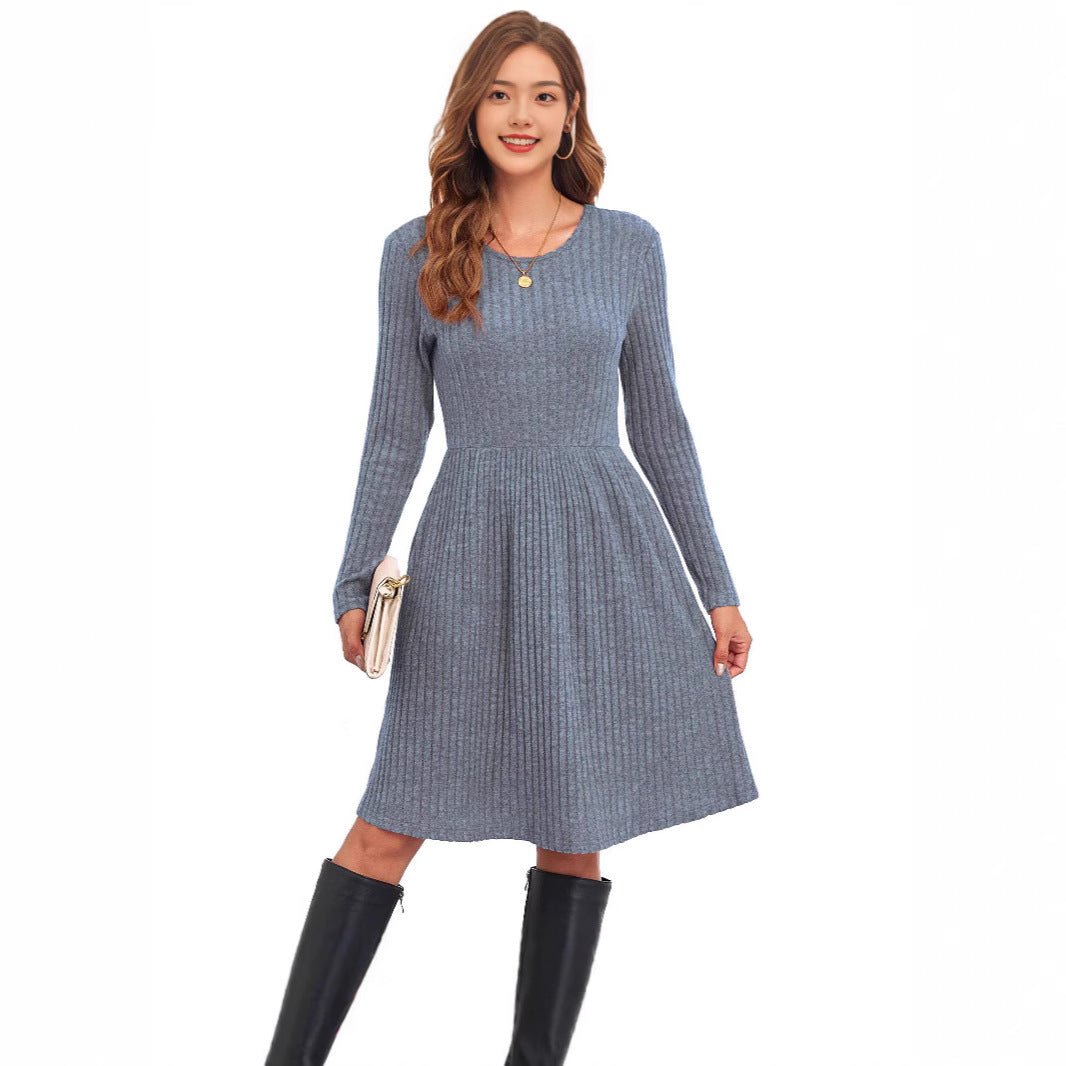 Cool Women's Striped Round Neck Knitted Sweaters