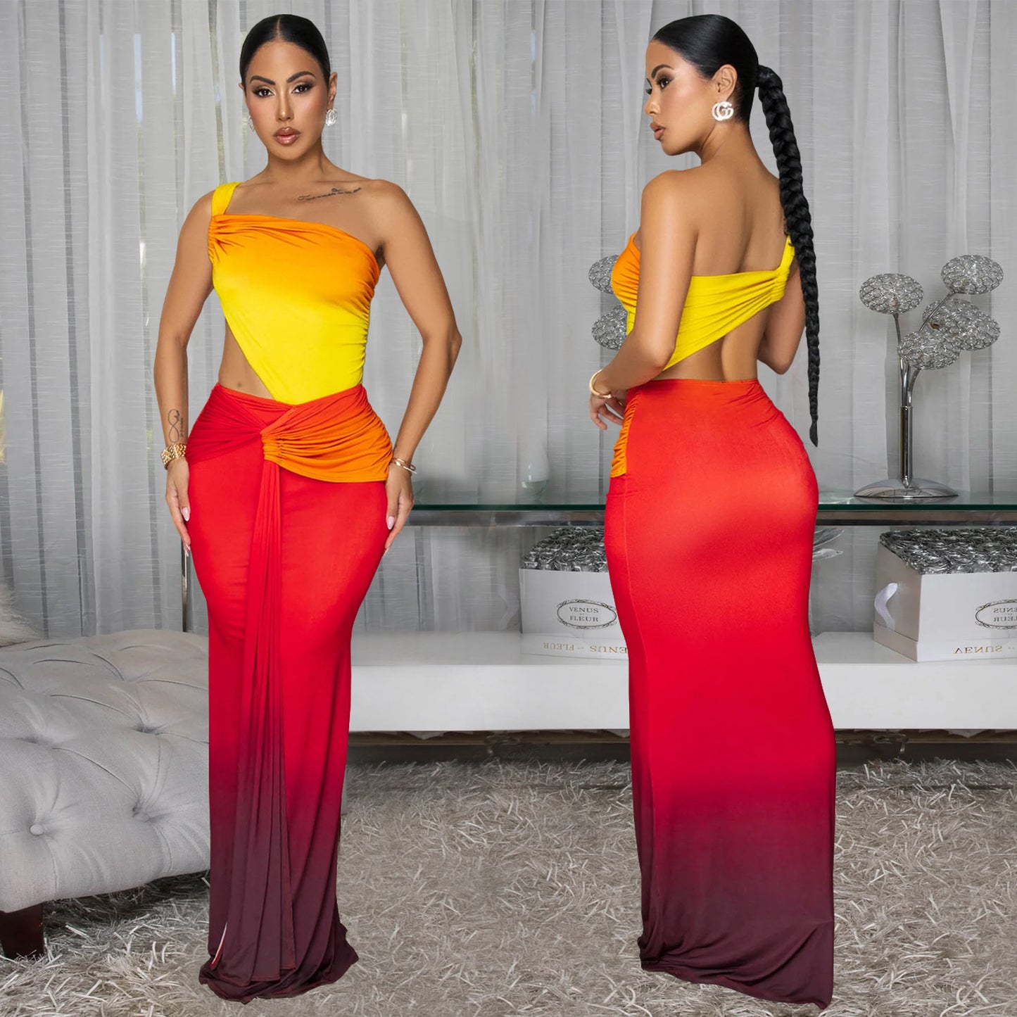 Women's Fashion Wear Summer Sexy Bag Arm Dresses