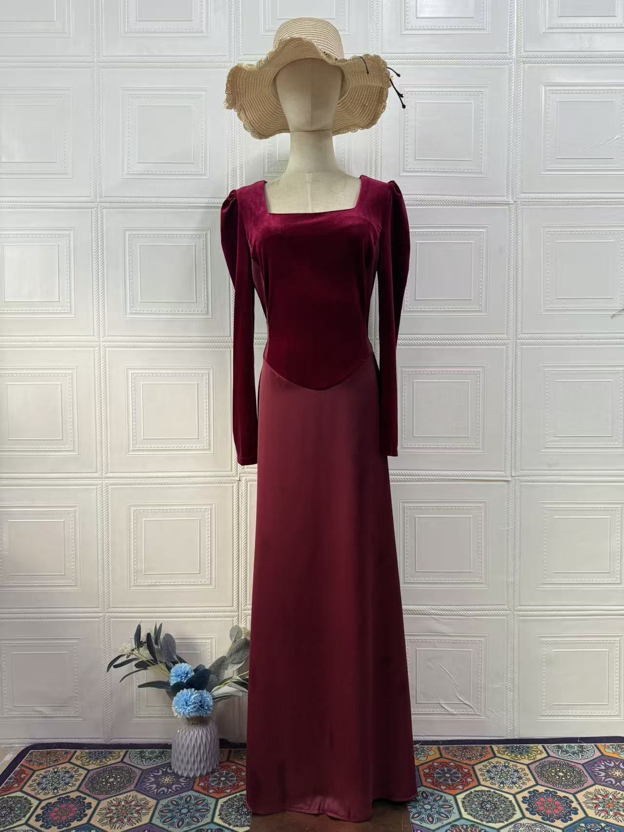 Autumn Vintage Court Style Long Sleeve Dresses