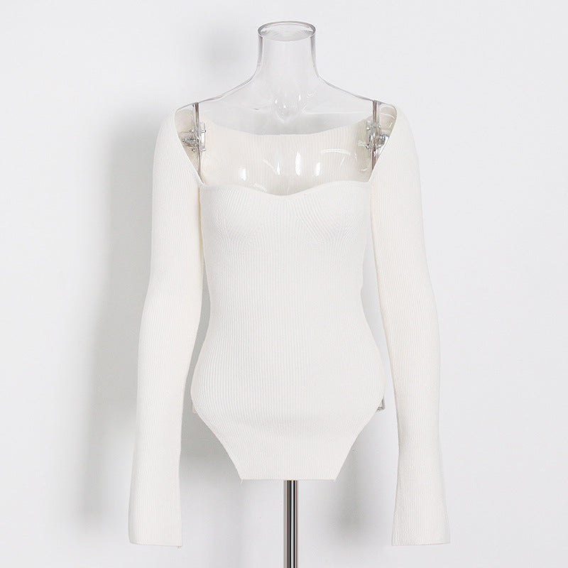 Women's Irregular Base Slim Fit Slimming Long Knitwear