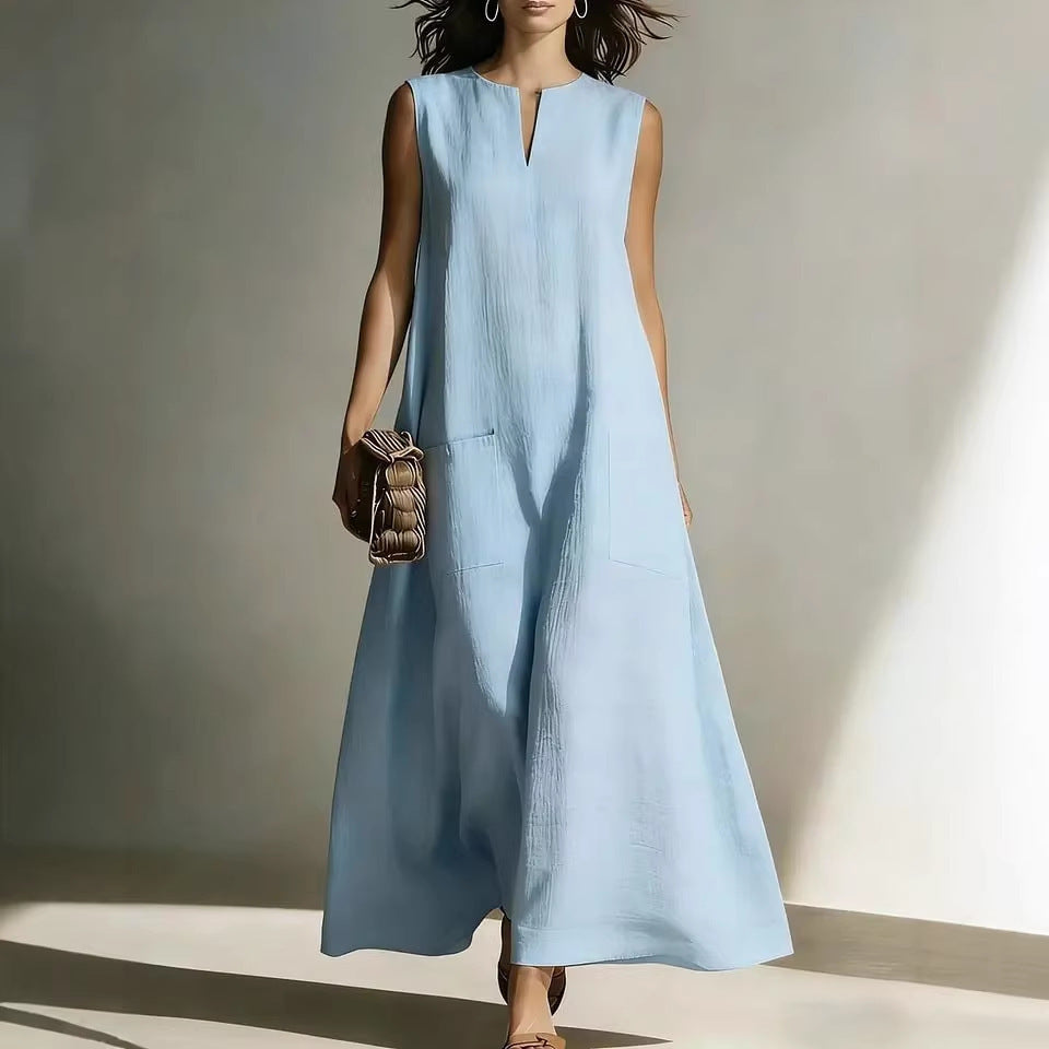 Fashion Slouchy Women's Casual Simple Sleeveless Dress