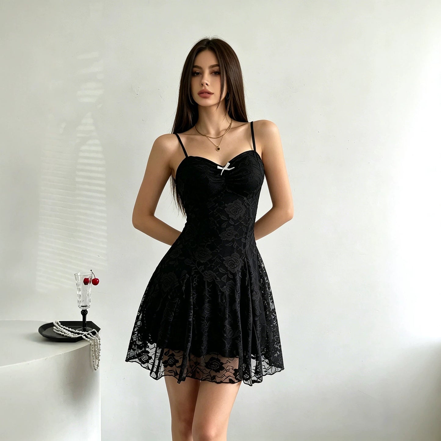 Lace Sweet Sexy Suspender Hot Slimming Skirts