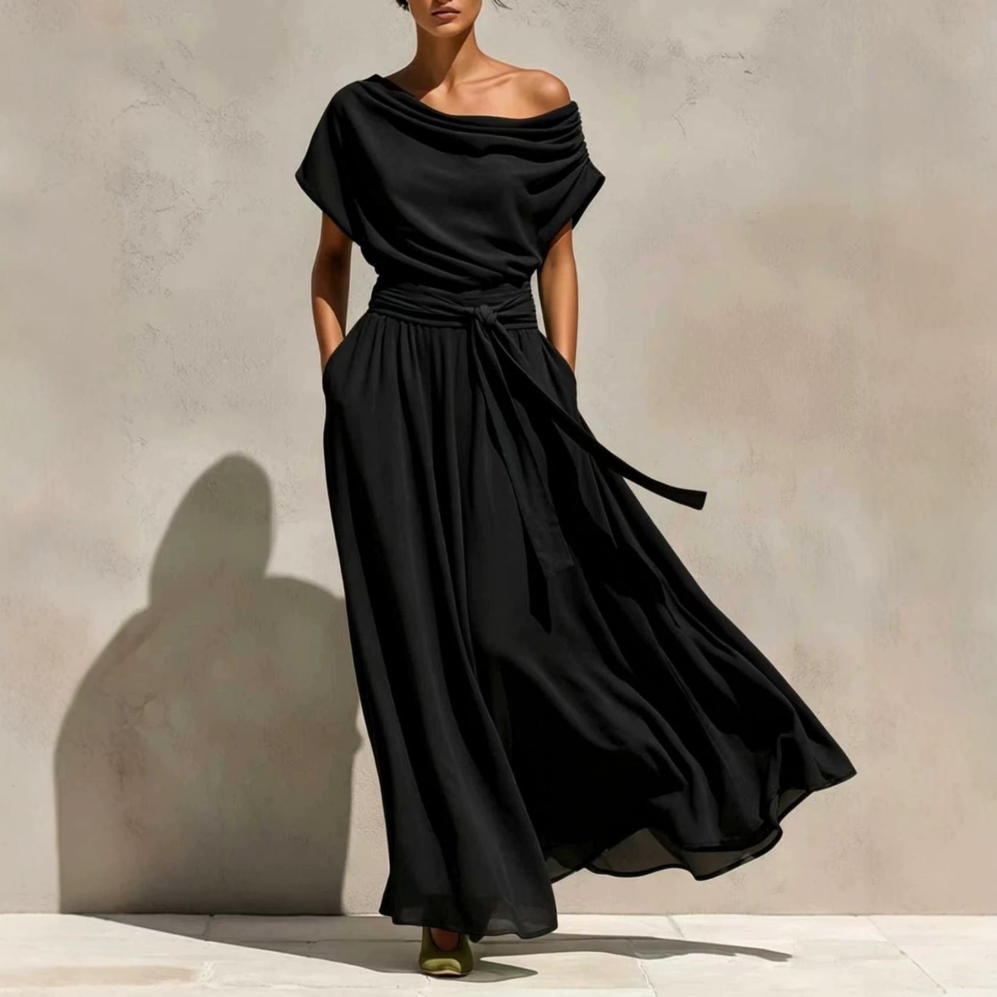 Women's Solid Color Waist Tight Slimming Boat Clothing
