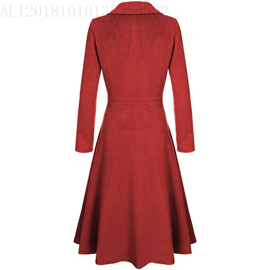 Women's Slim Fit Woolen Long-sleeved Fashion Casual Coats