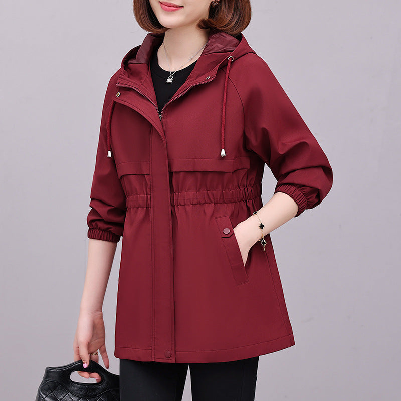 Women's Fleece Trench Thickened Warm Mid-length Casual Coats