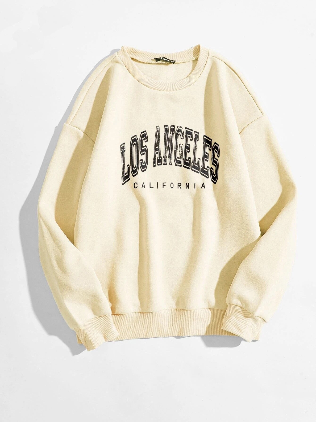 Women's Simple Letter Crew Neck Temperament Pure Color Korean Style Thin Sweaters