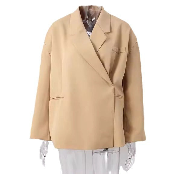 Women's Unique Attractive Lapel Side Button Blazers