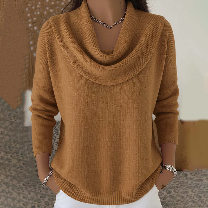Creative Fashion Women's Solid Color Long-sleeved Women's Sweater