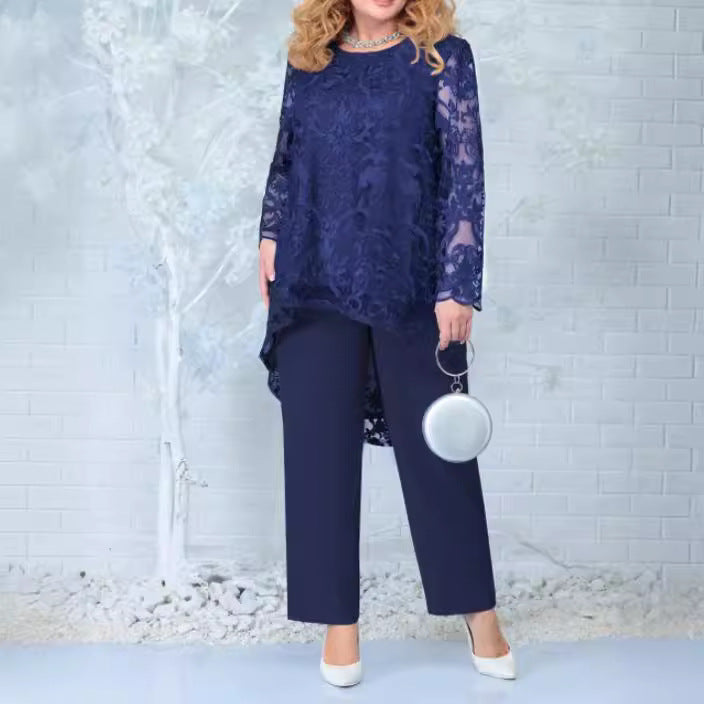 Women's Dress Lace Embroidery Two-piece Cocktail Dresses