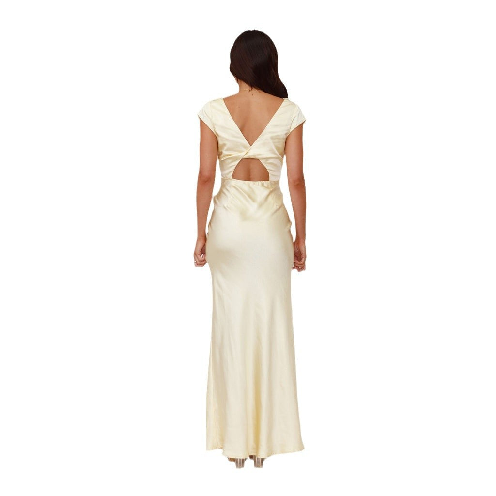 Women's Sexy Deep V Slim Fit Backless Dresses