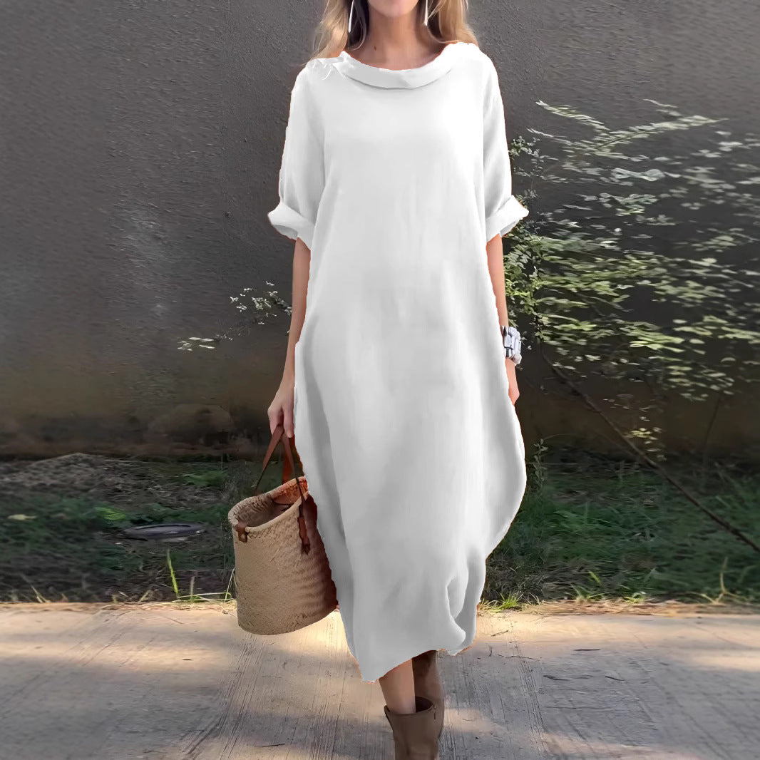 Women's Loose Round Neck Half Sleeve Large Plus Size