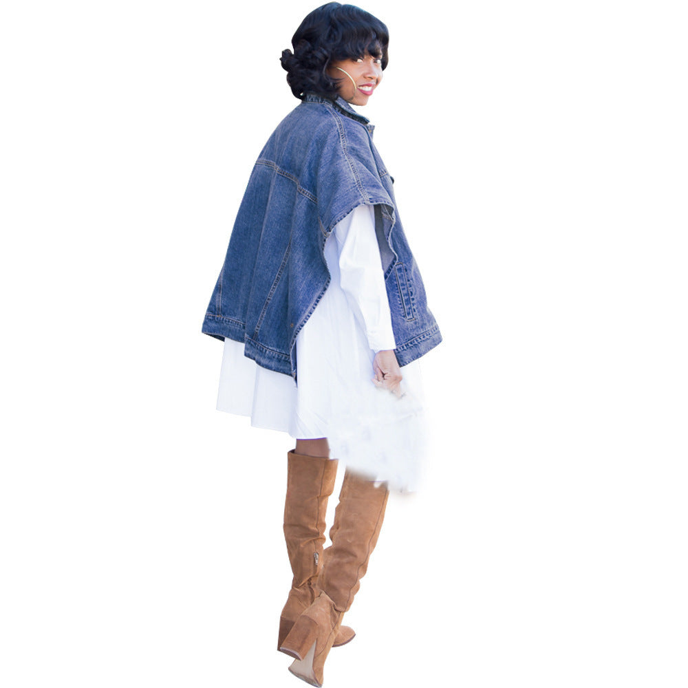 Women's Pretty Graceful Beautiful Shawl Denim Coats