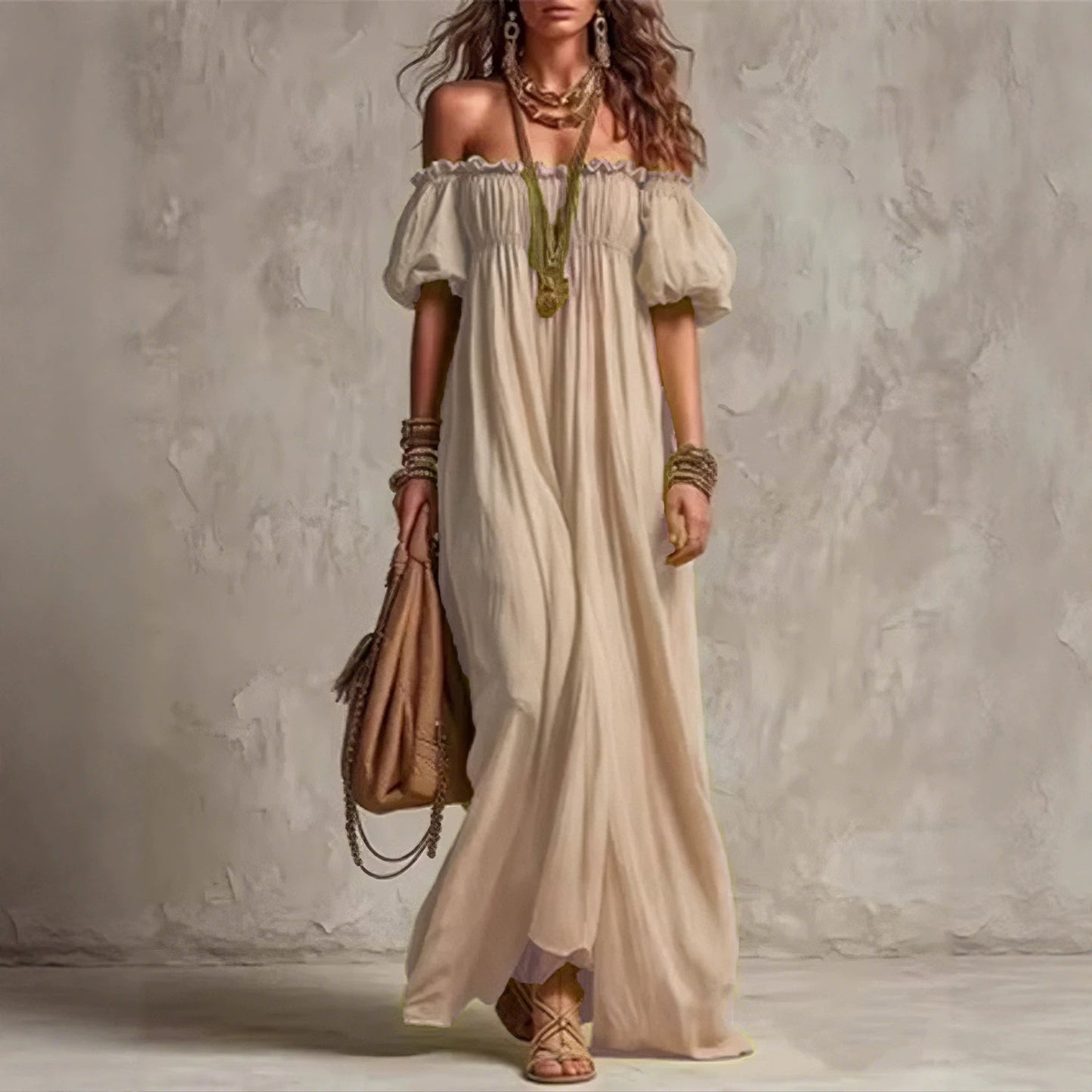 Summer Elegant Casual Loose Lazy Puff Dress