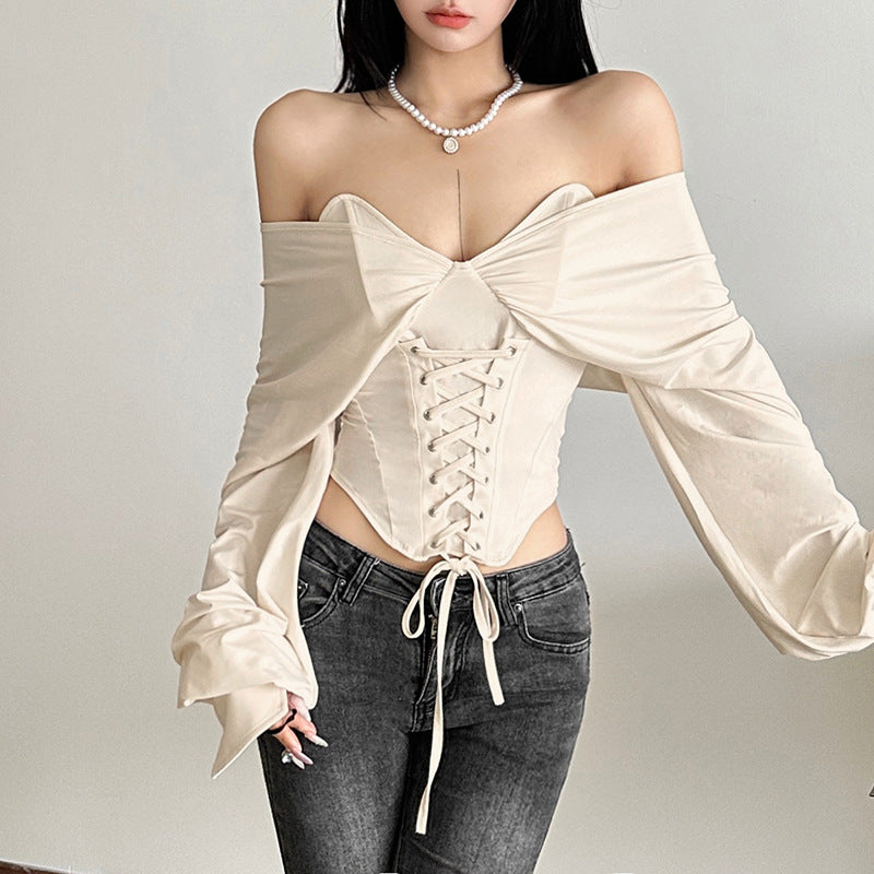 Women's Solid Color Street Fashion Backless Long Blouses