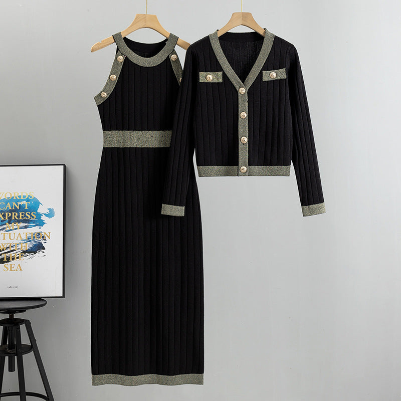 Women's French Style Temperament Dress Two-piece Set Fashion Casual Suit