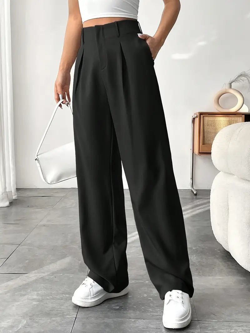 High Waist Wide Leg Versatile Casual Pants