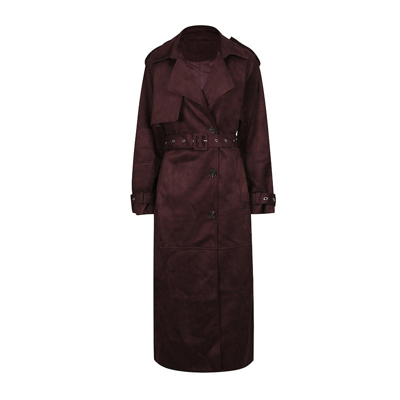 Commute Style Solid Color Autumn Lapel Coats
