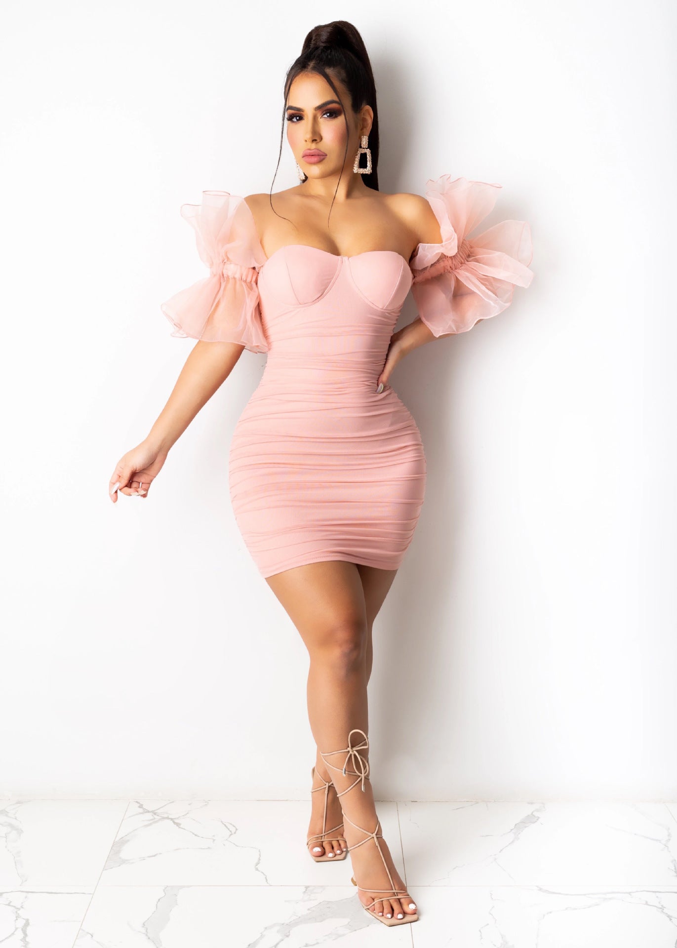 Women's Sexy Irregular Sleeve Dress Cute Dresses