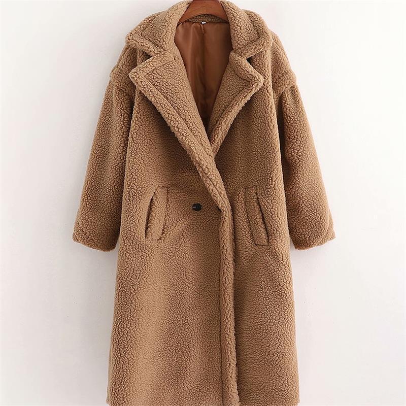 Women's Autumn Artificial Teddy Long-sleeved Thickened Thermal Coats