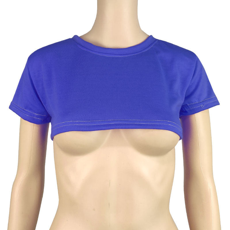 Women's Sexy Casual T-shirt Short-sleeved Solid Color Blouses