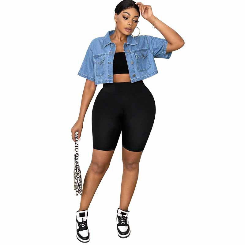 Lady's Denim Summer Thin Design Loose Jackets