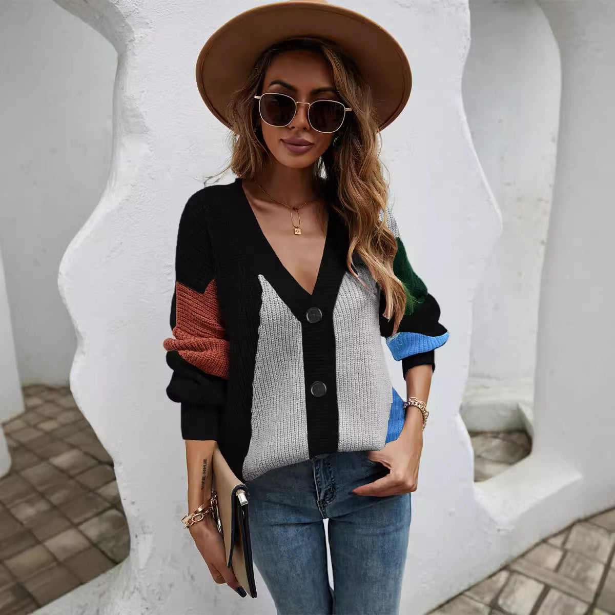 Durable Women's Spring Stitching Personality Fashion Plus Size