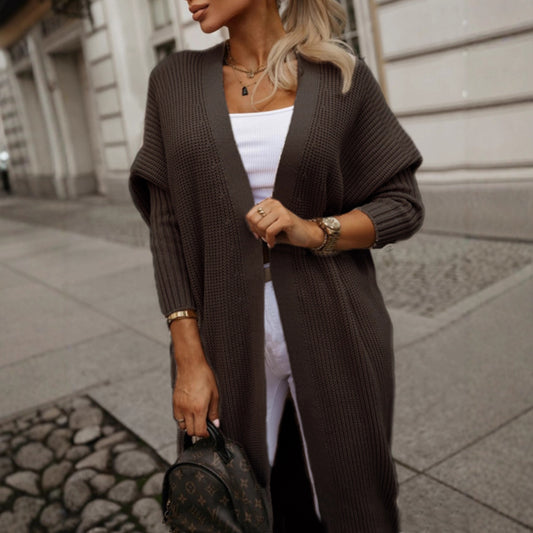 Popular Women's Knitted Loose Solid Color Sweater
