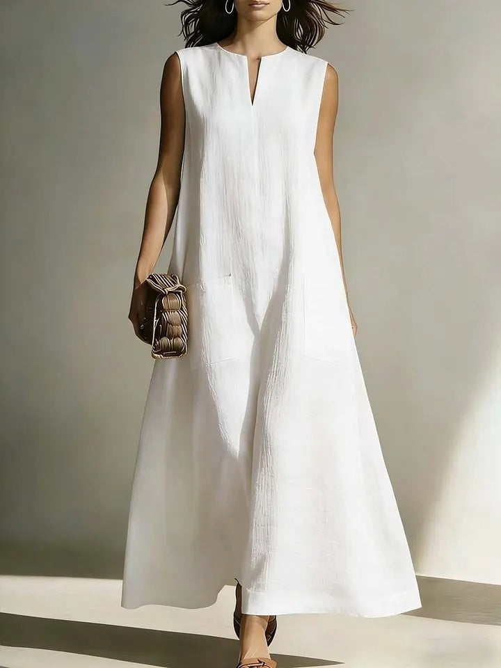 Fashion Slouchy Women's Casual Simple Sleeveless Dress