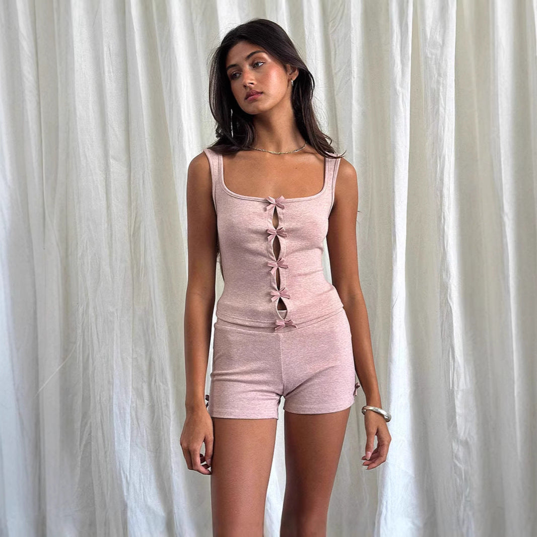 Creative Street Suspenders Cutout Two-piece Set Suits