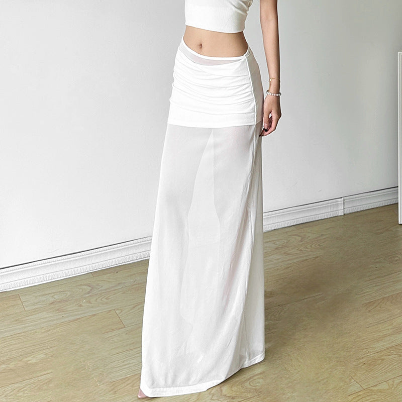 Women's Summer Solid Color Slimming Street Fashion Skirts