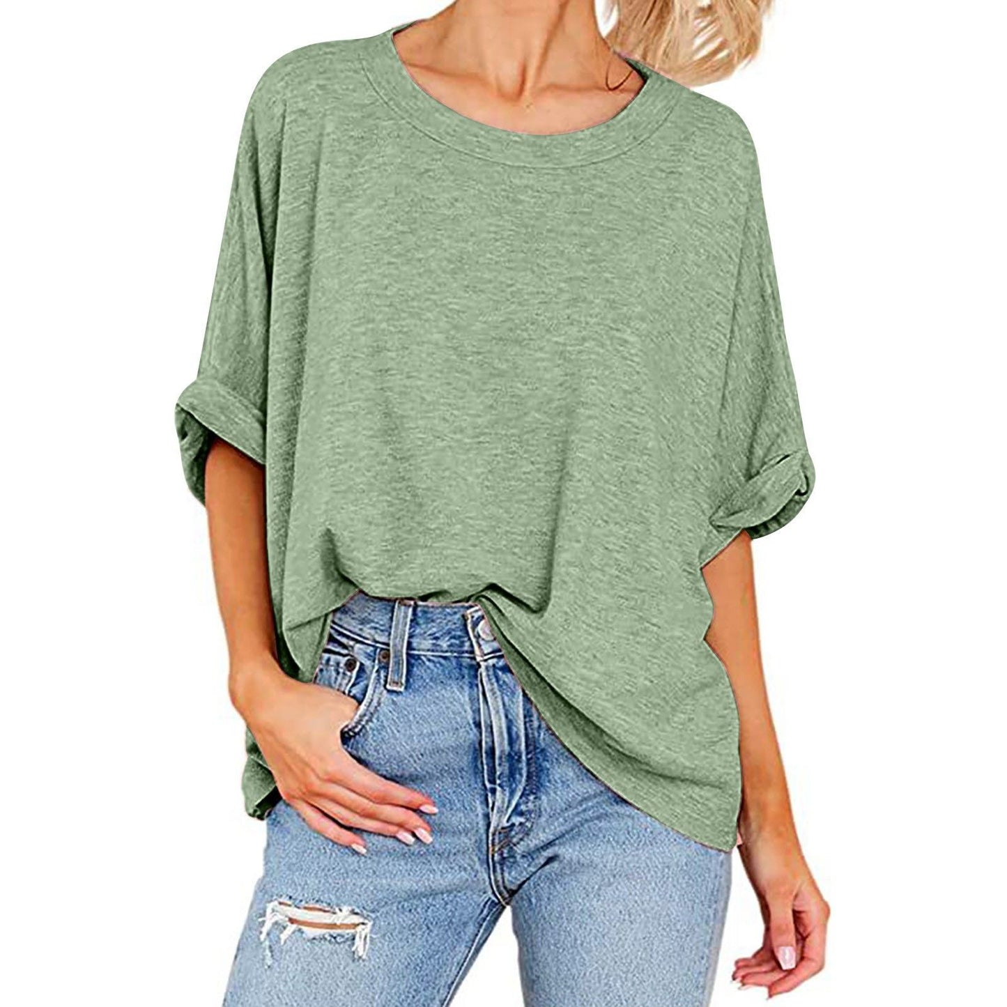 Women's Summer Casual Sleeve Loose T-shirt Blouses