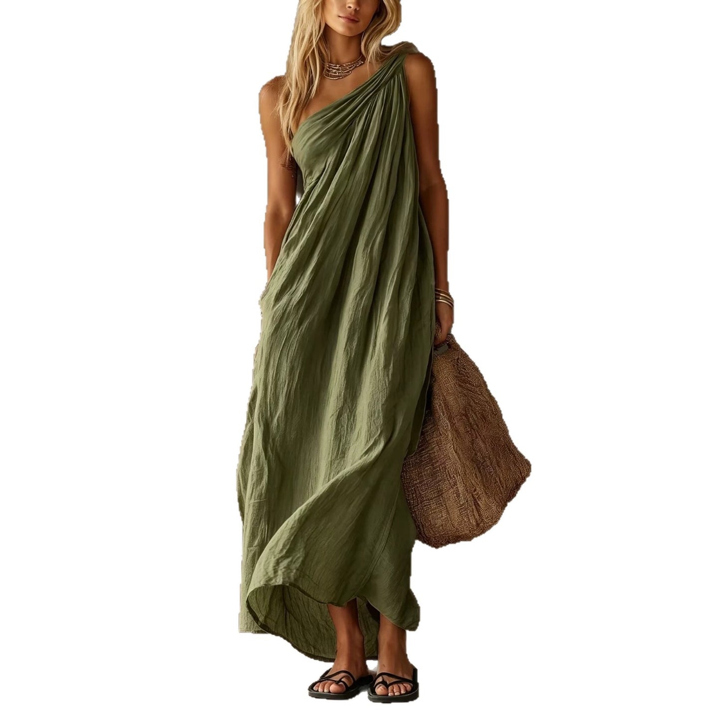 Women's Summer Fashion Elegant Sleeveless Exquisite Long Clothing