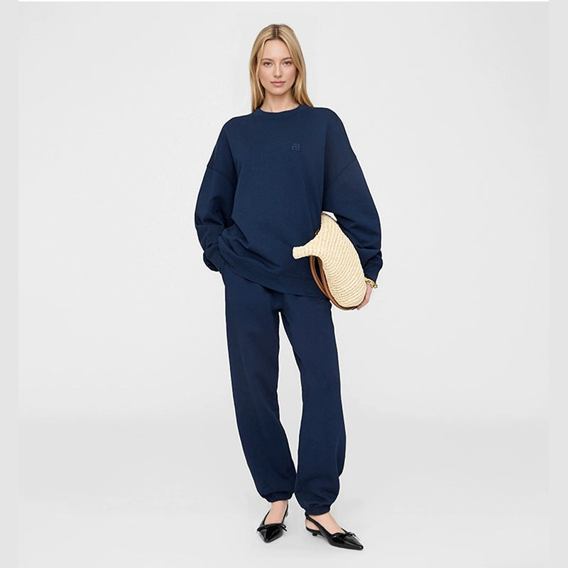 Women's North American Niche Classic Embroidery Fleece-lined Cotton Sweaters