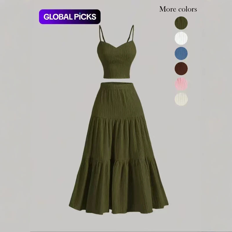 Women's Summer Temperament Slimming High Light Luxury Fashion Casual Suit