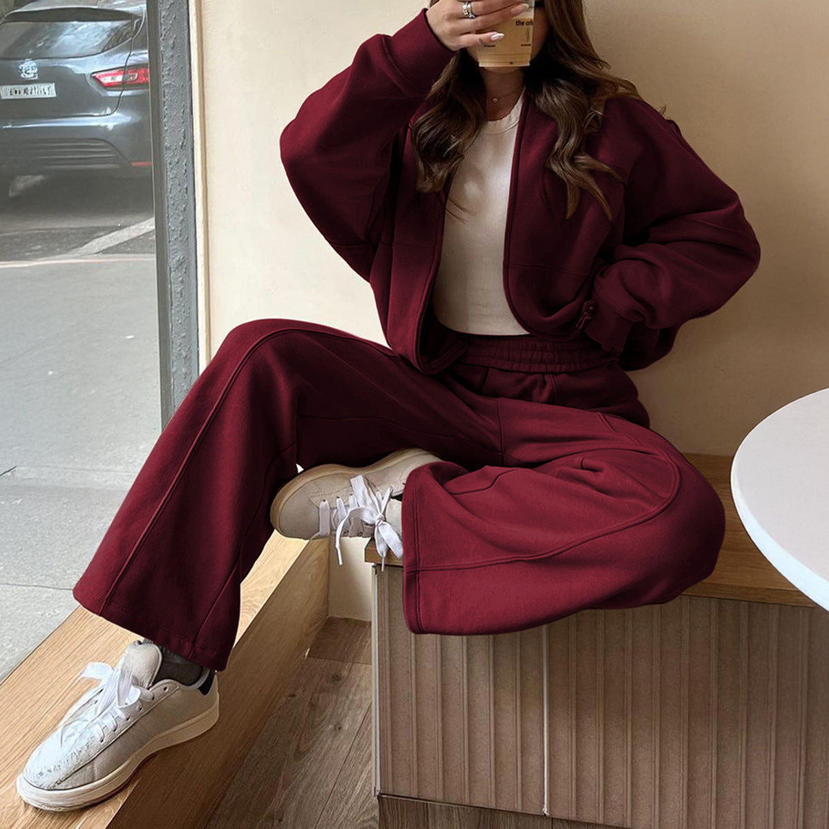 Women's Elegant Style Easy Matching Long Two-piece Fashion Casual Suit