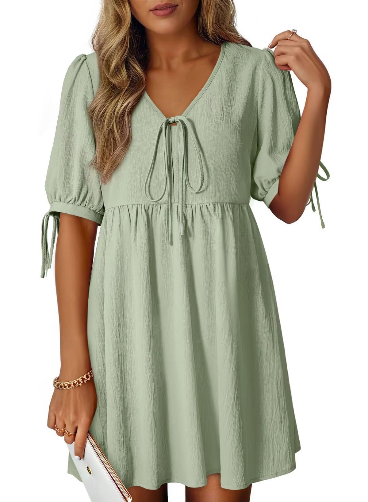 Beautiful Women's Fashion Loose Puff Sleeve Dress