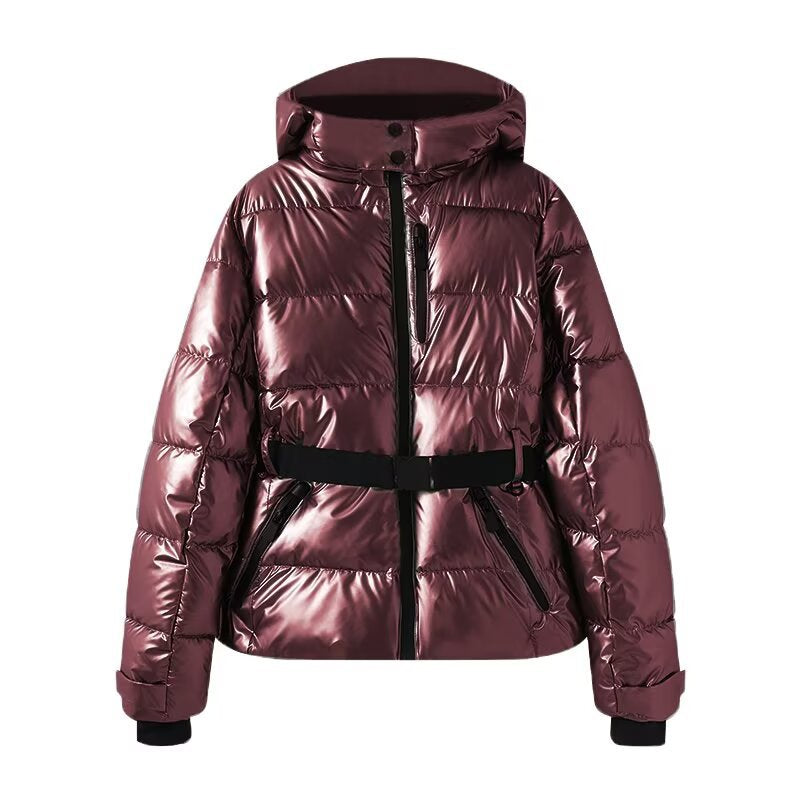 Women's Slimming With Belt Skiing Series Clothes Coats