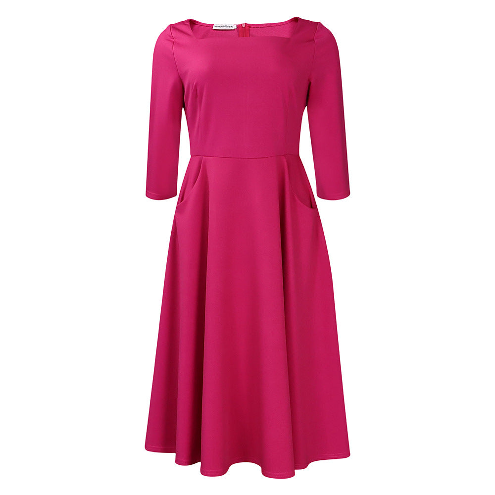 Women's Fashion Elegant Pocket Large African Dress