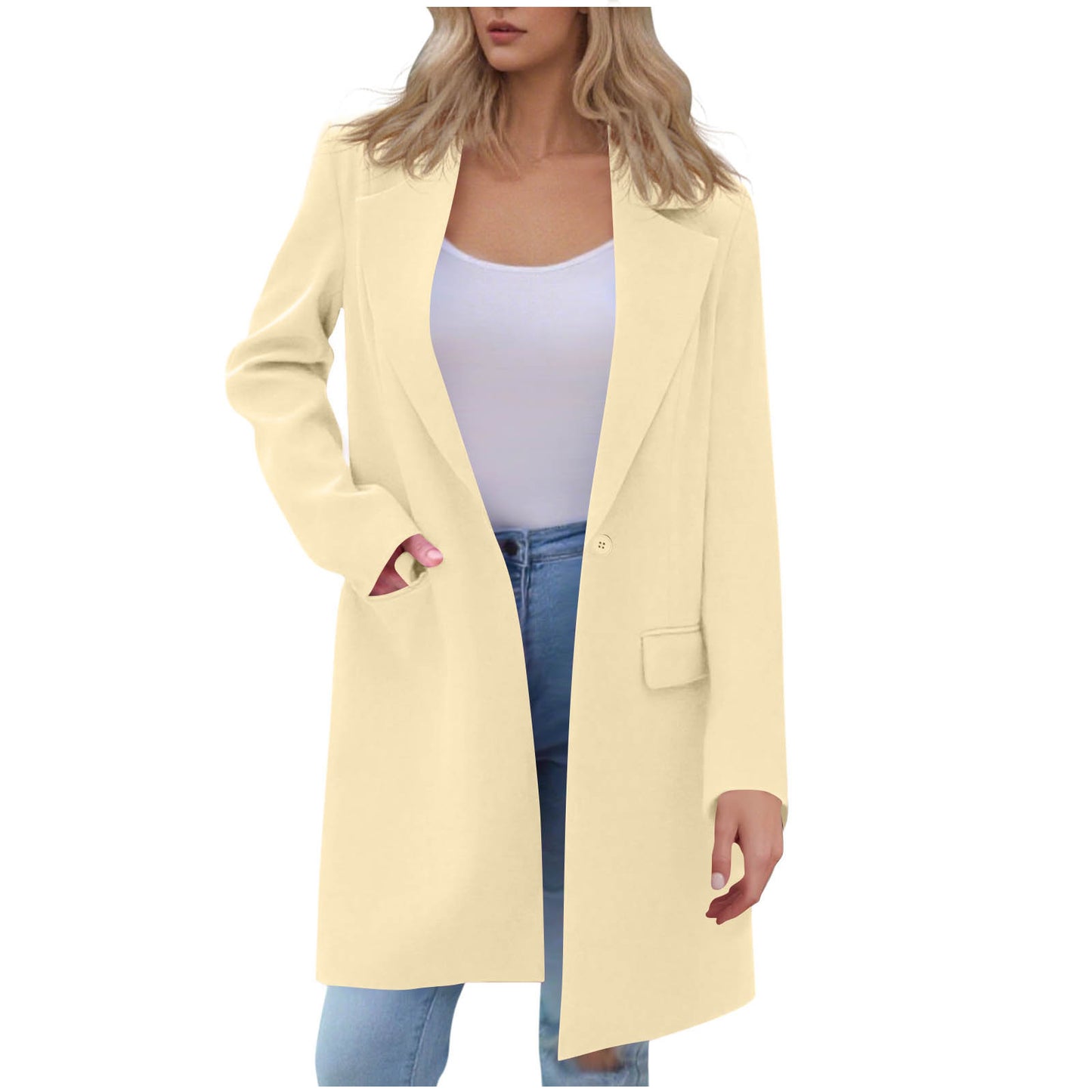 Women's Autumn Long Sleeve Solid Color Trench Coats