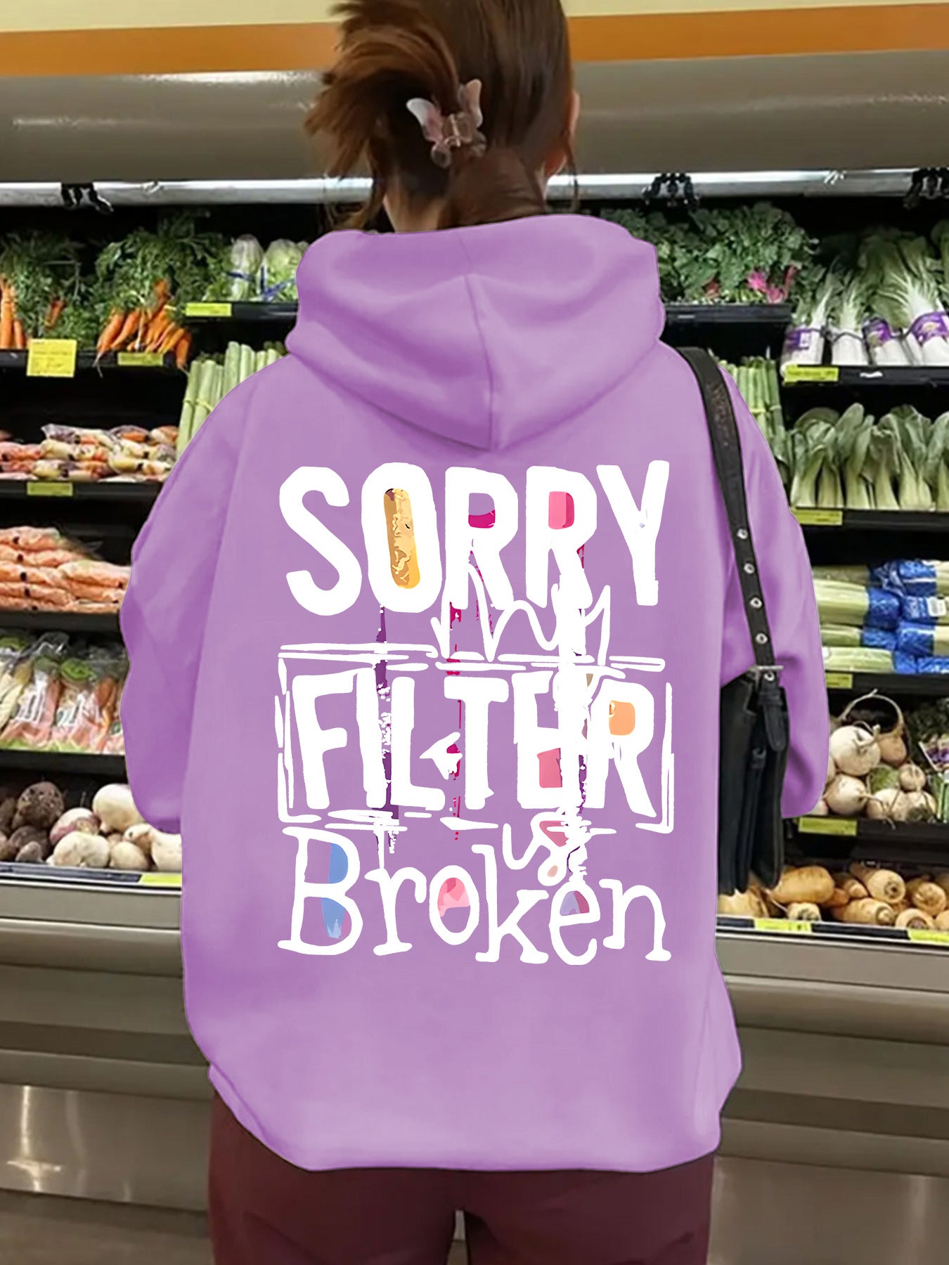 Women's Hoodie Letter Pattern Printed Casual Fleece Thick Tops