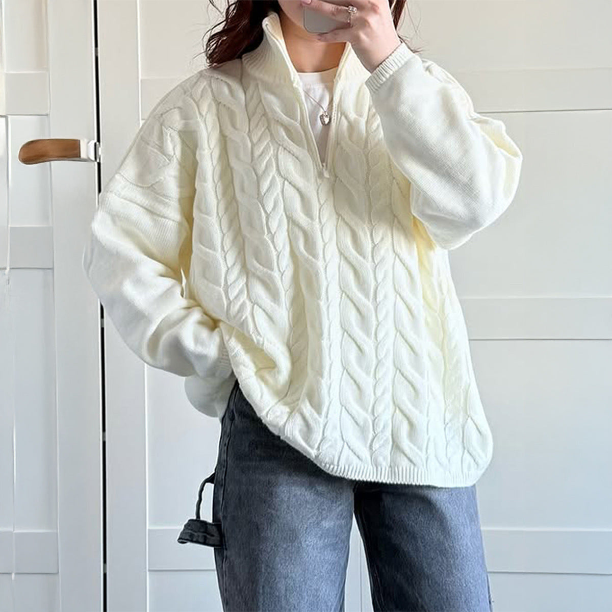 Women's Leisure Vacation Woolen Solid Color Long Clothing
