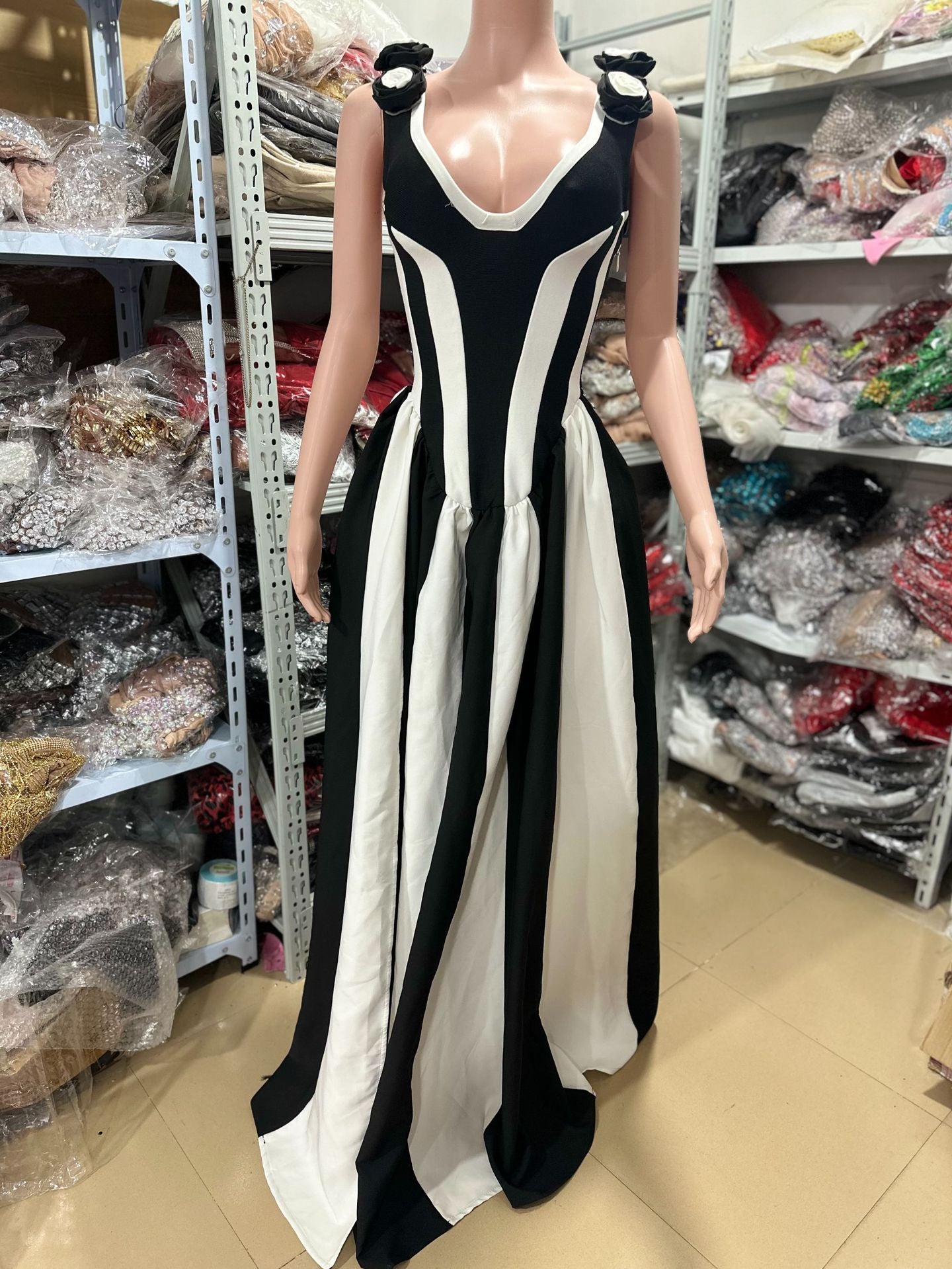 Fashion Backless V Sling Flower Shoulder Dresses