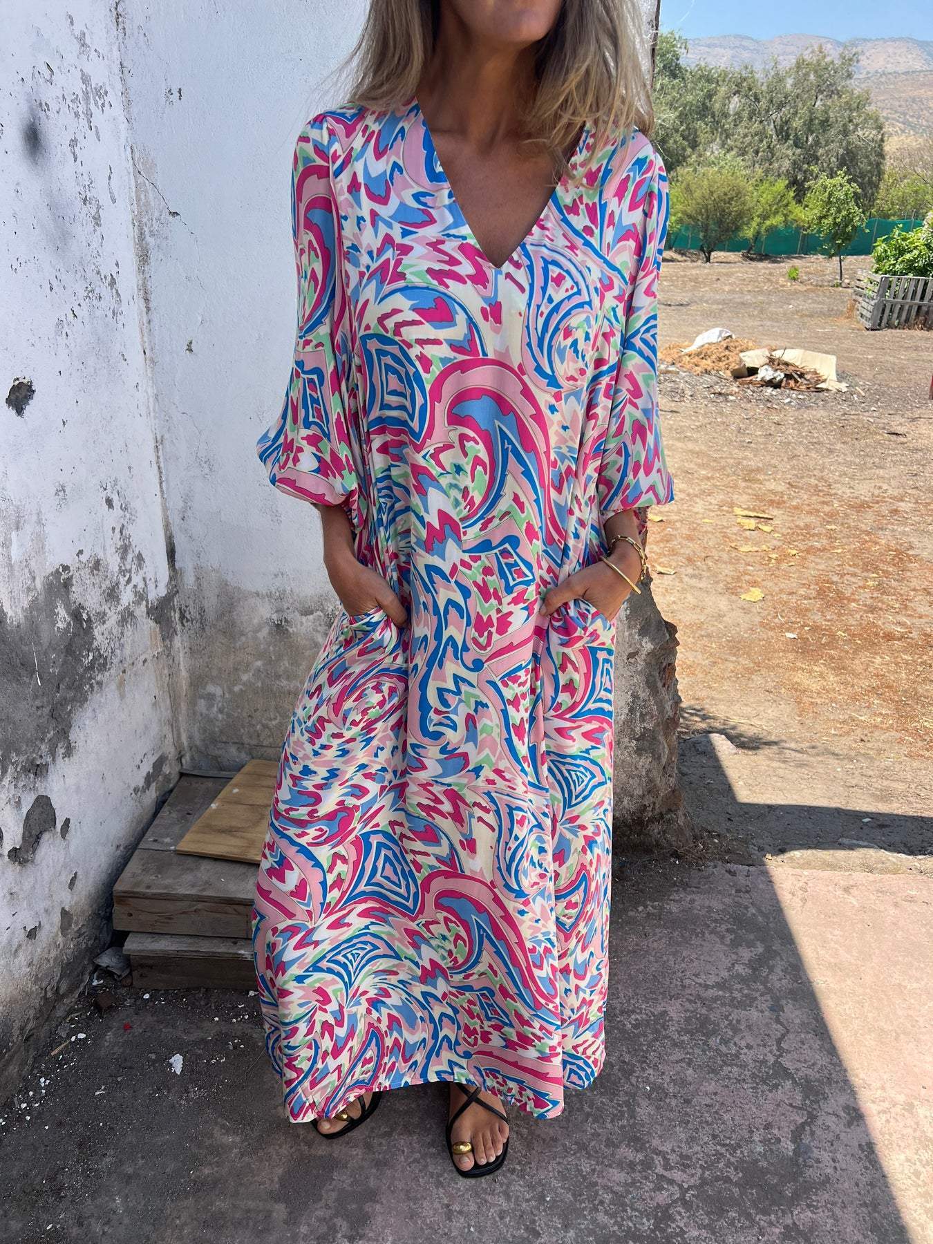 Unique Classy Women's Printed Casual Long Dress