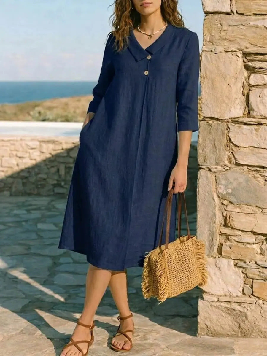 Women's Linen Irregular Small Collar Button For Suits