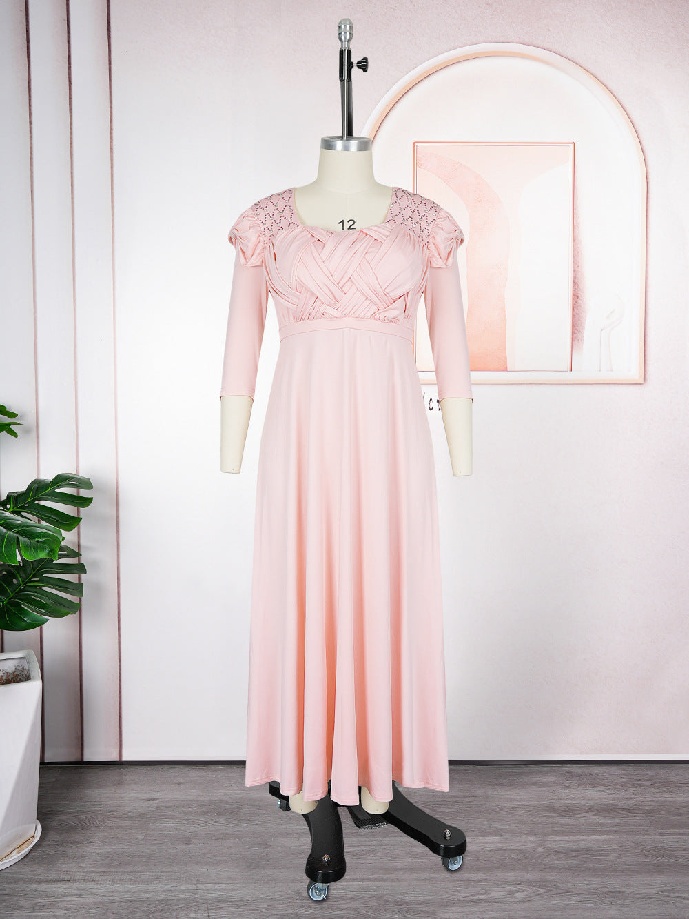 Women's Hot Rhinestone Fashion Dress African Bridesmaid Dresses