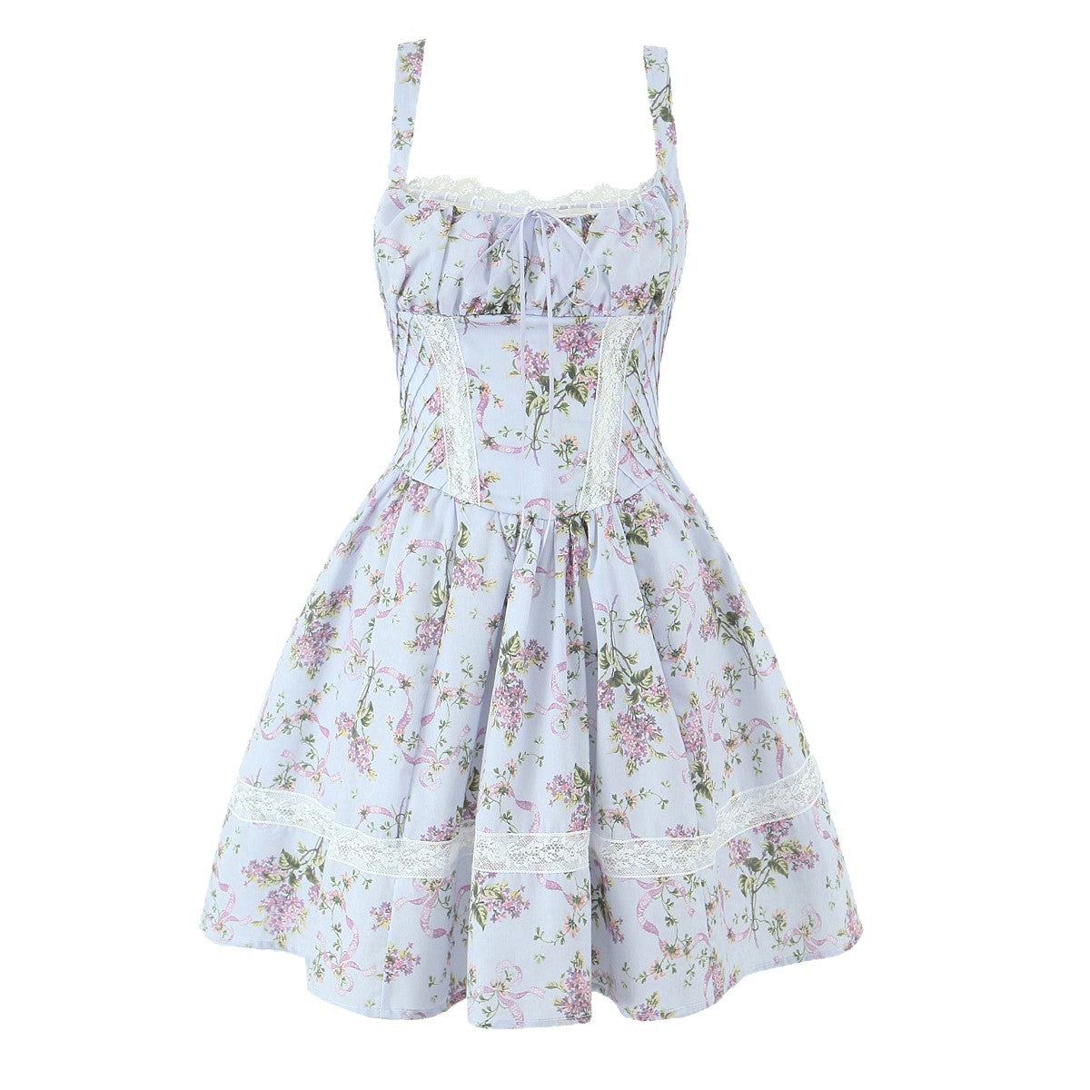 Women's Sexy Fitted Waist Backless Stitching Lace Strap Clothing