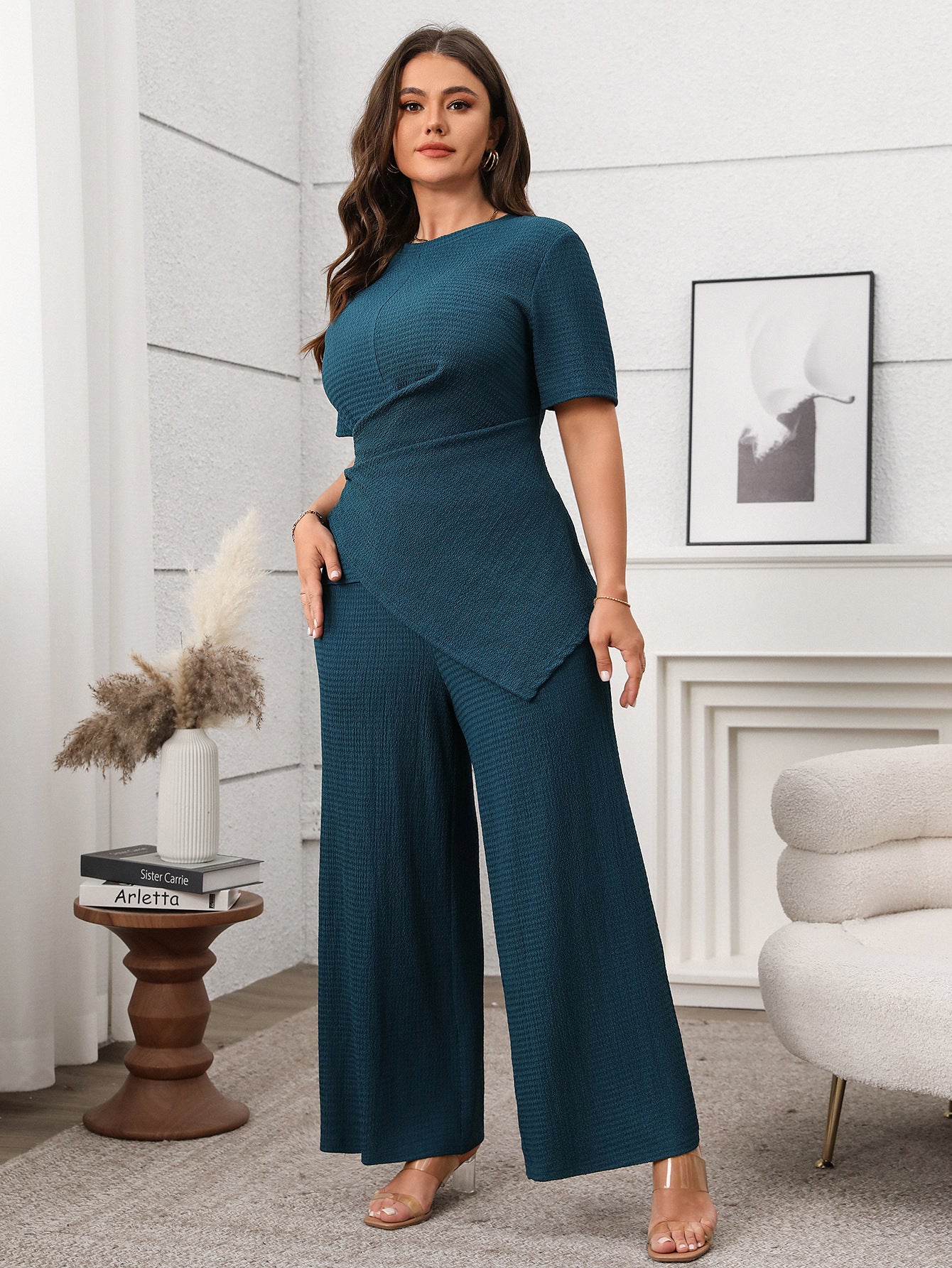 Women's Temperament Leisure Solid Color Sleeve Wide Suits